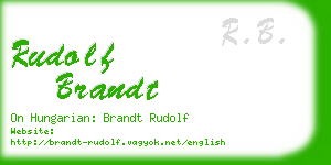rudolf brandt business card
